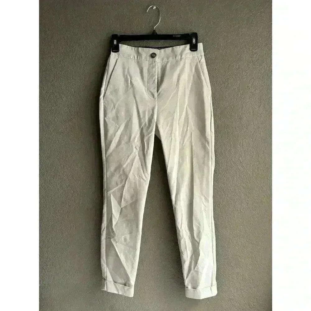 Zara Women's Trousers Khaki Size XS Pockets